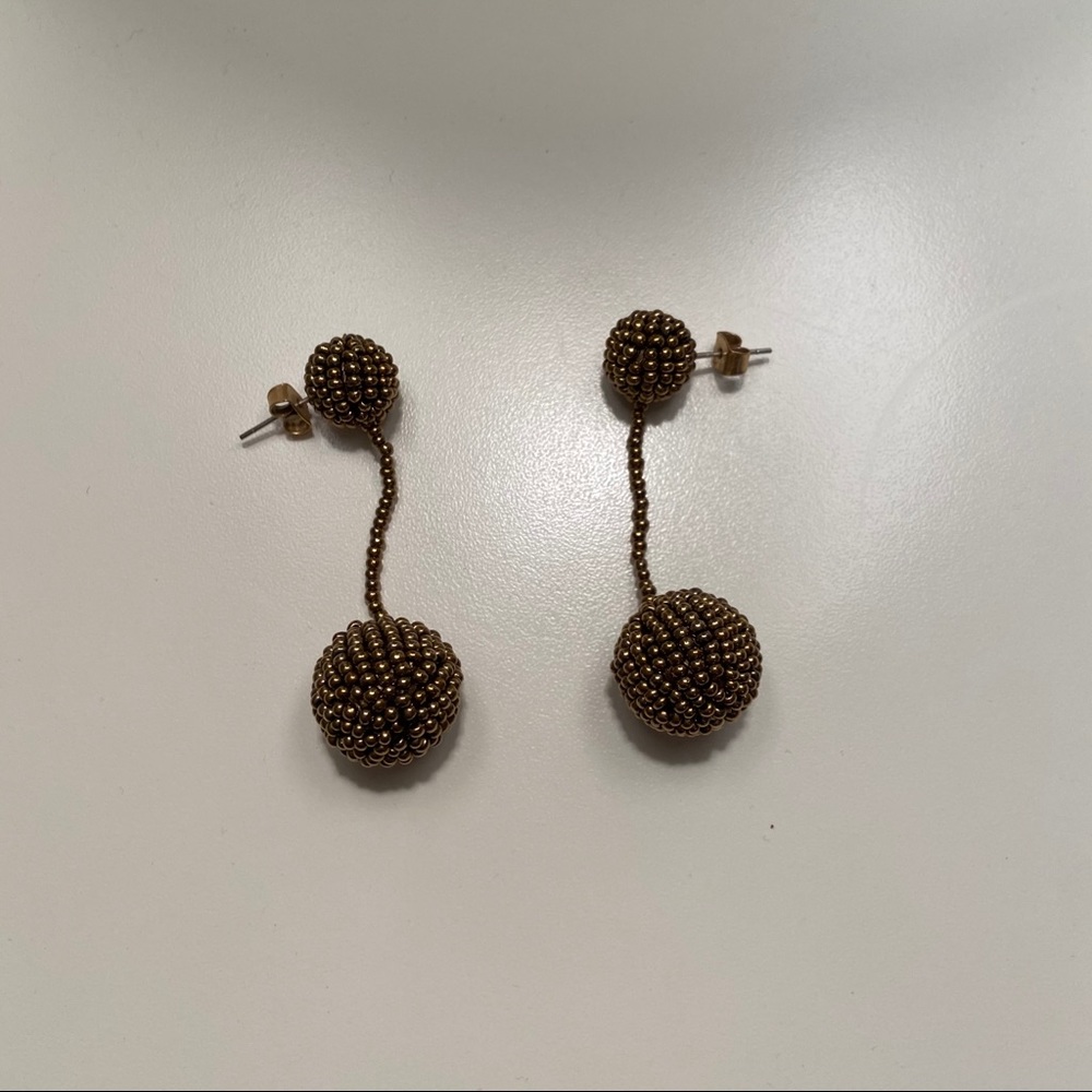 Gold beaded earrings